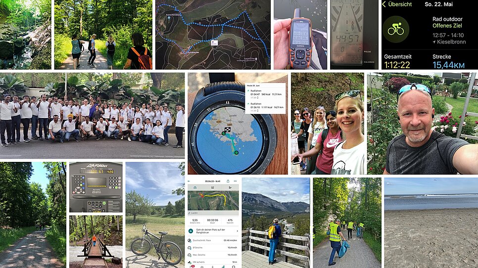 Collage of various Leadec teams and employees at the Leadec 60 Day Challenge.