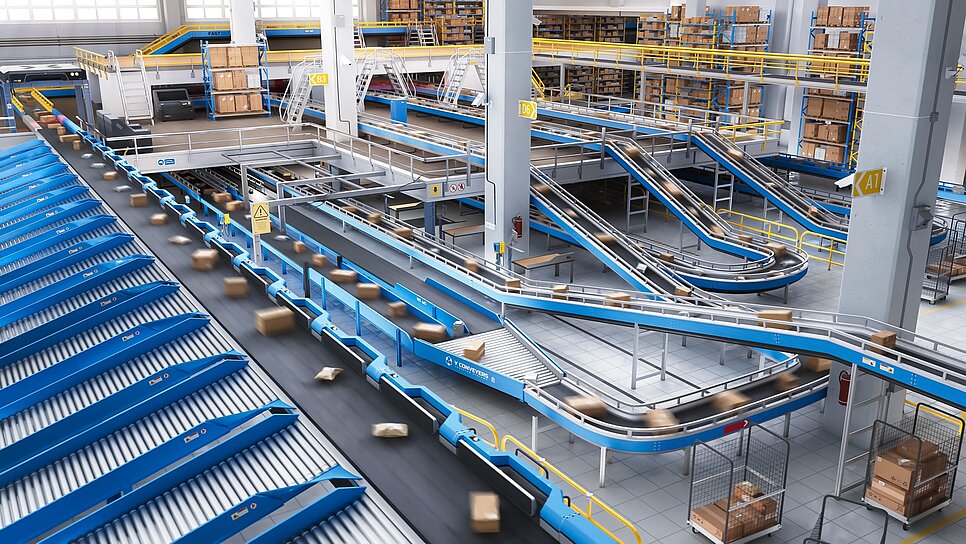 A parcel logistics center