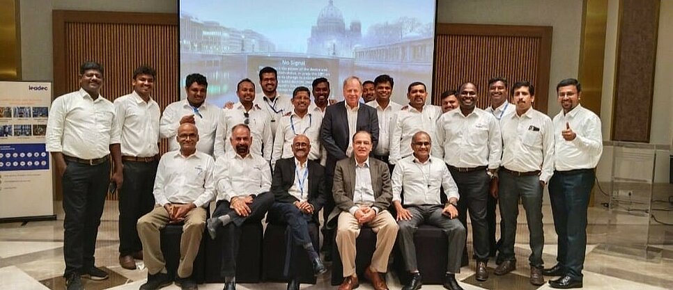 Group photo of the Leadec team from Chennai.